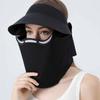 UV Protection Outdoor Sun Cap Magnetic Ice Silk Face Cover Large Brim Sun Hat  Beach Activities
