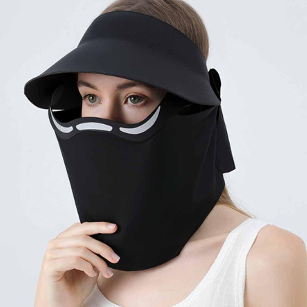 UV Protection Outdoor Sun Cap Magnetic Ice Silk Face Cover Large Brim Sun Hat Beach Activities
