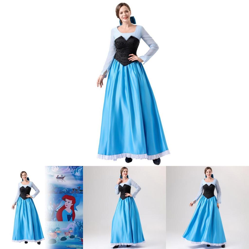 Elegant Polyester Ariel Mermaid Princess Dress For Women Perfect For Cosplay