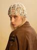 1pc Bohemian Style Solid Color Hollow Sequin Knit Beanie Hat