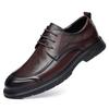 Leather Shoes Men's 2025 Autumn New Lace-up Formal Men's Shoes British Style Groom Wedding Shoes 2025