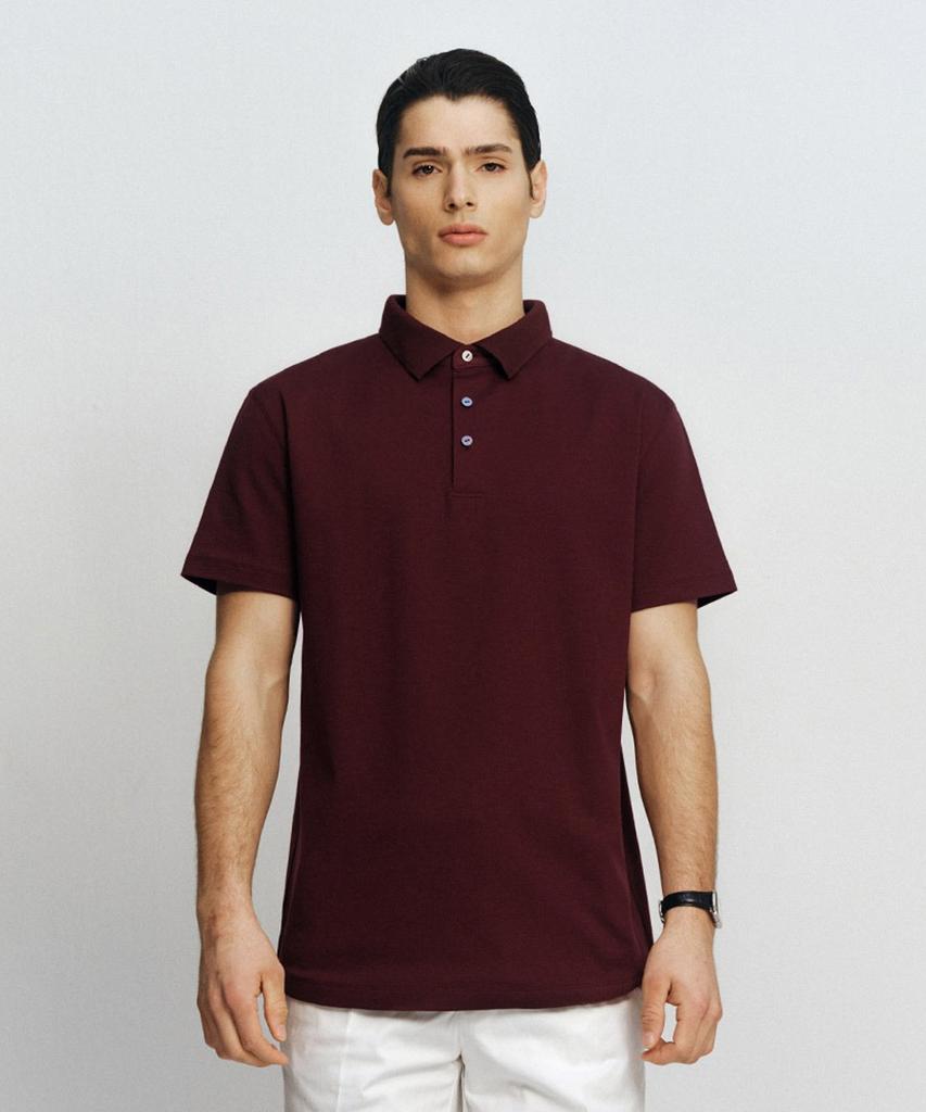 Dibeullu Tailored Polo Shirt Sepia Wine