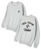 Wibelibellyu Vv A-Symmetry Oversized Terry Sweatshirt Gray