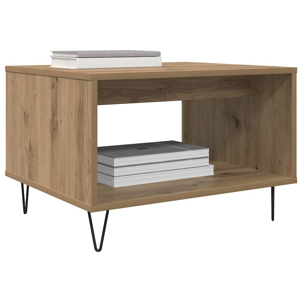 Artisan Oak Coffee Table 60 X 50 X 40 Cm Wood Based Material
