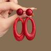 2025 New Retro Hong Kong Style Colorful Earrings: Luxury, High-End Studs, Exaggerated Fashion for Women
