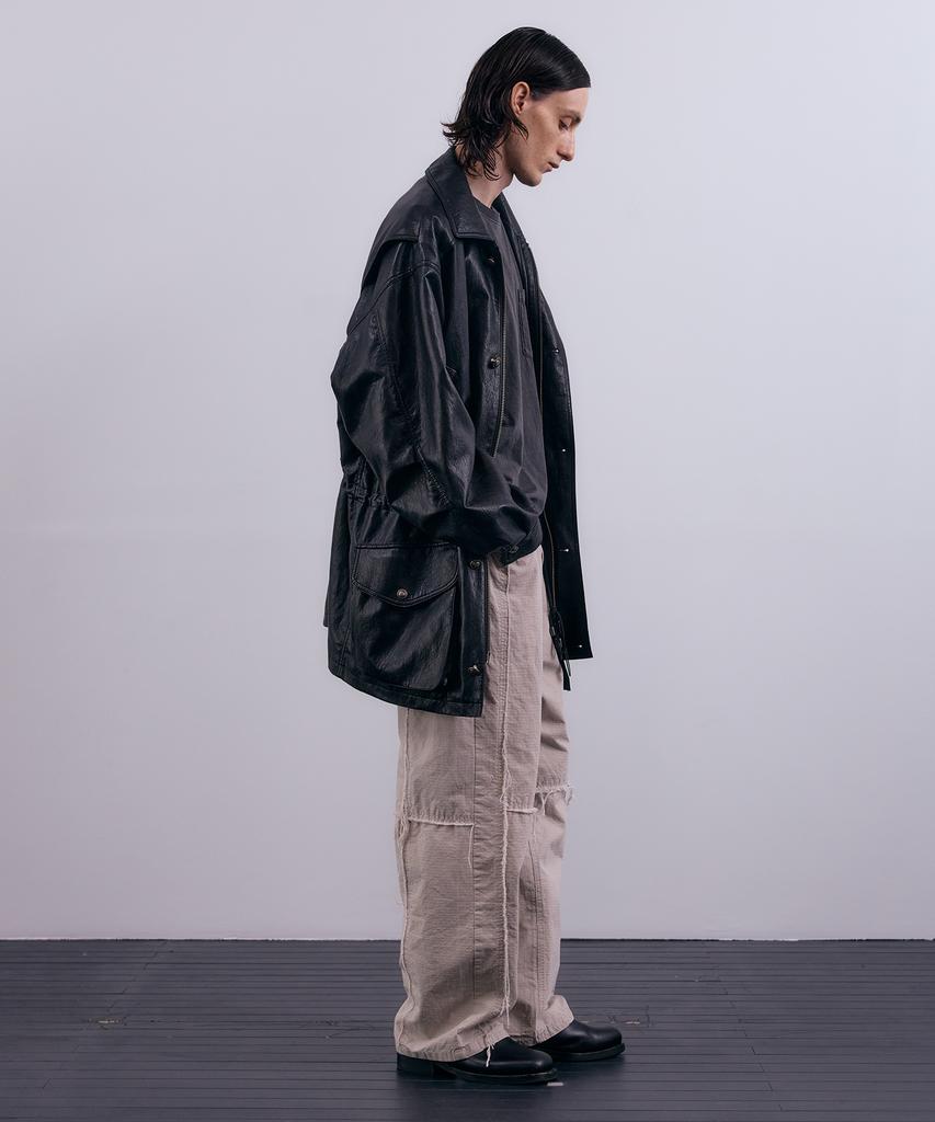 NUAKLE (M) Grid Damage Pants_Oyster
