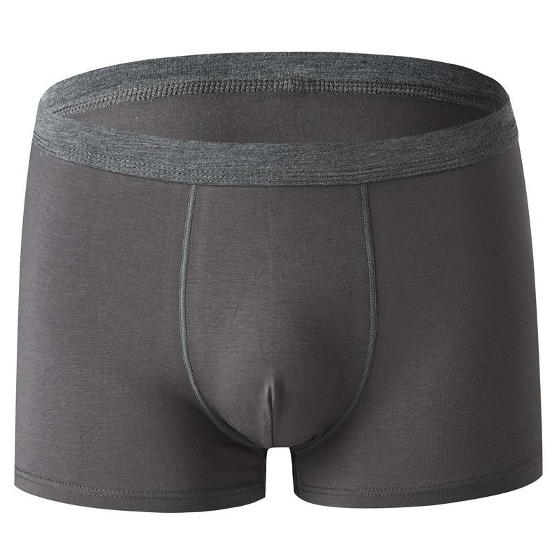 Large Size Men's Spring and Summer Cotton Youth Mid - Waist Flat Angle Underwear