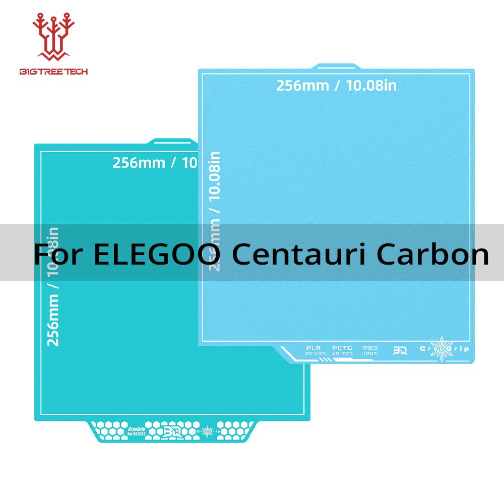 BIGTREETECH CryoGrip Pro Build Plate for ELEGOO Centauri Carbon 2 3D Printer Heatbed Adhesion Double Sided Printing Steel Sheet
