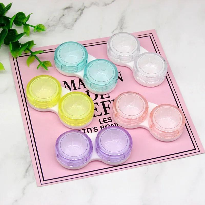 1pc Contact Lens Case Container Accessories Contact Lens Box Contact Lenses Tweezers Suction Stick Eyes Care Tool Kit Case