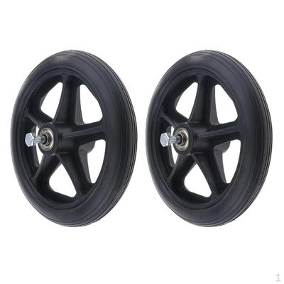2pcs High Quality 7" Front Castor Wheels Replacement 5/16 Bearing