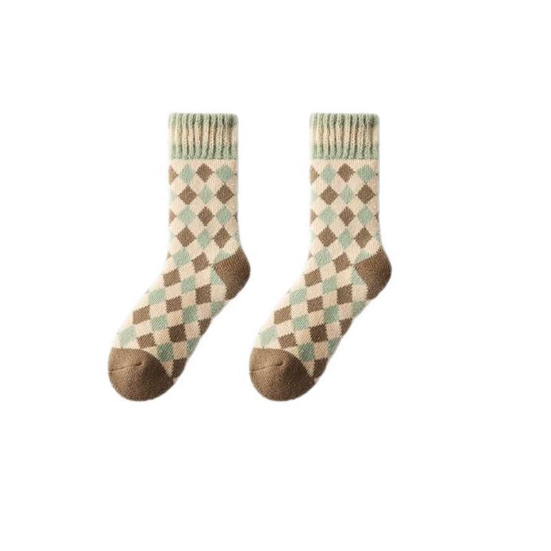 1 Paar Wadenlange Warme Fleecefutter Lässige Verdickte Herbst/Winter Dicke Socken Boden Lange Socke Schlaf Socken