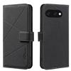 For Google Pixel 9a Case BINFEN COLOR BF35 Geometry Imprinted Leather Phone Cover RFID Blocking Wallet Stand