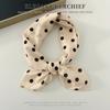 Elegant Cashew Small Square Scarf Cherry Floral Printed Silk Scarf Scarf Hair Band Flower Square Handkerchief Beach