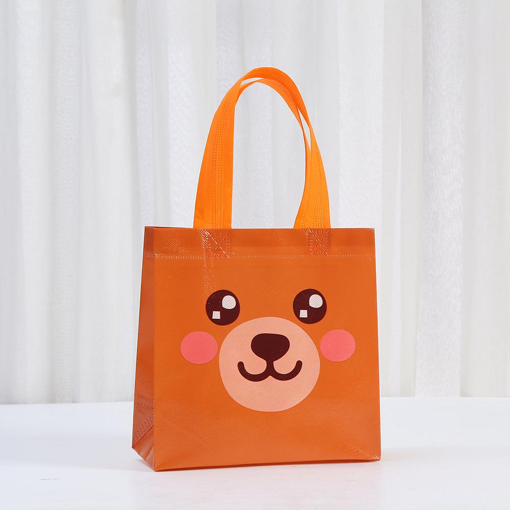12/30pcs Cute Bear Cartoon Gift Tote Bags Waterproof Non Woven Shopping Bags Party Favor Gift Packaging Bags