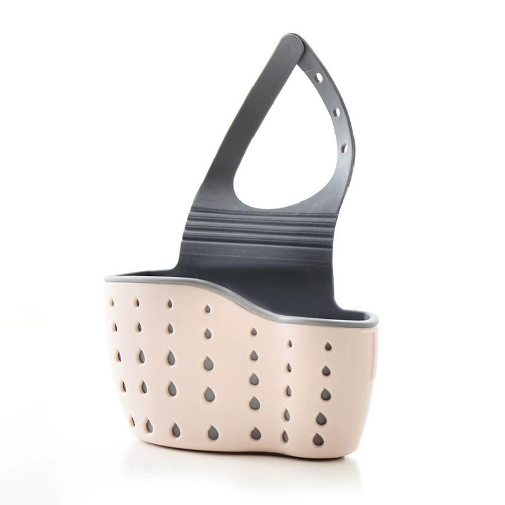 Convenient Suction Cup Sink Shelf Soap Sponge Drain Rack Kitchen Suction Cup Hanging Storage Basket