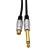 6.35mm 1/4 TS Mono- Male To RCA Female Audio Cable Adapter Aluminum-Shell Copper-Injection Molding Gold Plated Head