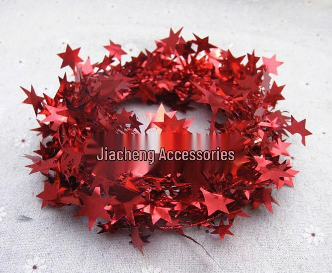 7.5m Five-Pointed Star PVC Color Ribbon Strips for DIY Craft and Festival Decoration
