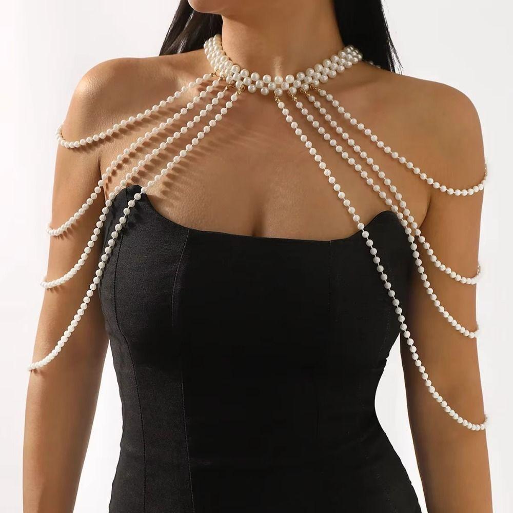 Round Bead Body Chain Jewelry Handmade Jewelry Shoulder Body Chain  Fashion Events