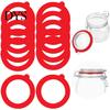 Mason Jar Silicone Ring 10 Pcs/Set Seals Gaskets Easy to Replace Food Grade Environmentally Friendly Portable Sealing Rings Leak Proof O Shape No Odor