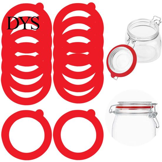 Mason Jar Silicone Ring 10 Pcs/Set Seals Gaskets Easy to Replace Food Grade Environmentally Friendly Portable Sealing Rings Leak Proof O Shape No Odor
