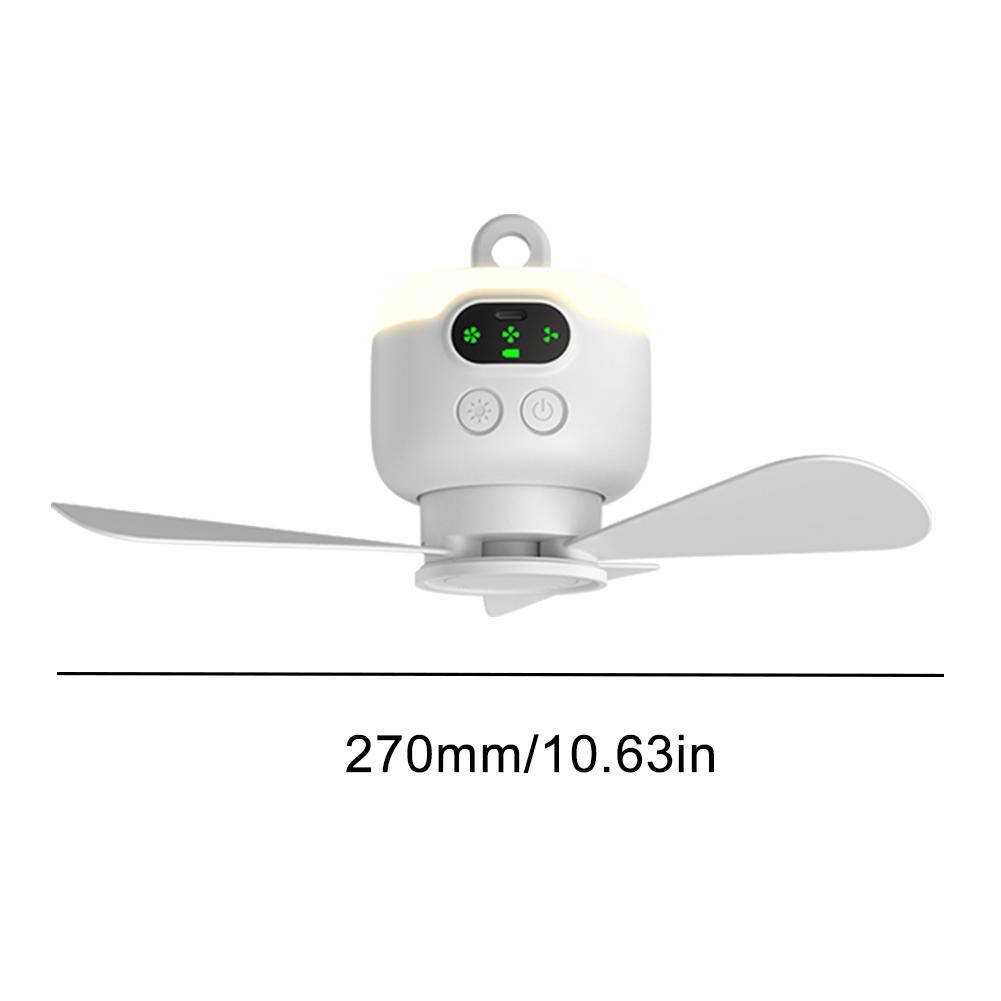 Rechargeable Camping Ceiling Fan with Light Portable Camping Fan with Remote Control 3 Wind Speed for Summer Household Outdoor