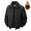 Mens Winter Warm Cotton Workwear Jacket Business Casual Outerwear Plus Size Thick Lined Collar Coat