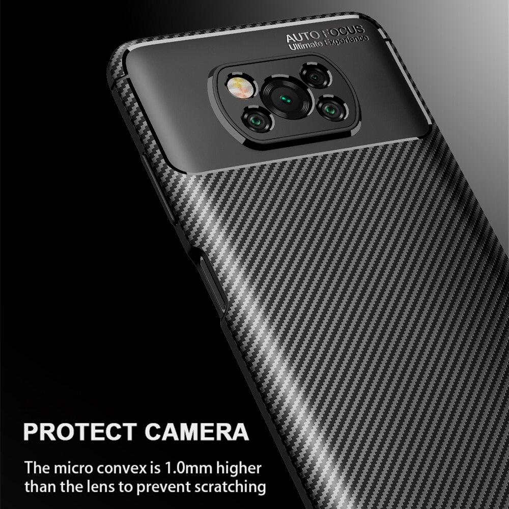 Pocophone Case For Matte X3pro Carbon Fiber Soft Case Suitable For Xiaomi Poco X 3 X3 Pro Nfc Pocox3pro Silicone Shockproof Phone Case