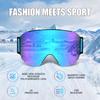 NICESEEM K018 Custom Anti-UV Winter Sport Ski Eyewear Cylindrical Magnetic Snowboard Goggles Magnet Electroplated Dazzling