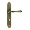 DEVON Door Handle with Key Plate 72mm ANTIQUE GOLD