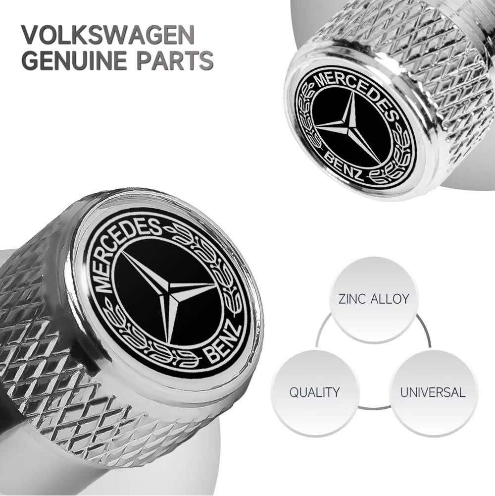 BENZ 4 Stück/Set Rad Reifen Ventilschaftkappe Staubschutz für Mercedes-Benz C-Klasse W202 W203 W204 E-Klasse W221 Innenraumleisten