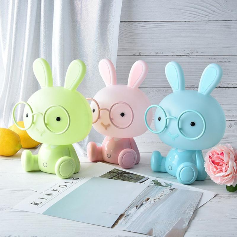 Cute Rabbit Night Light Gifts Women Teen Girls Night Lights for Kids Bedroom Cute Glasses Rabbit Nightlights for Toddler