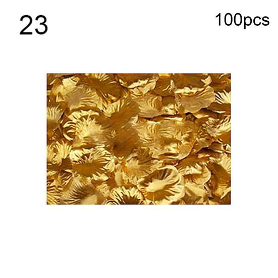 100Pcs Fake Flowers Romantic Colorful Fabric Artificial Rose Flower Petals for Wedding