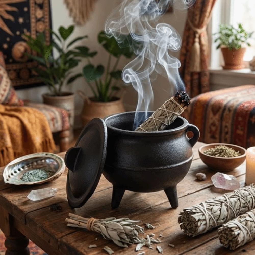 Desktop Decoration Retro Cast Iron Stove Small Decorative Censer Incense Stick Stove Stand Black Aromatherapy Stove Living Room