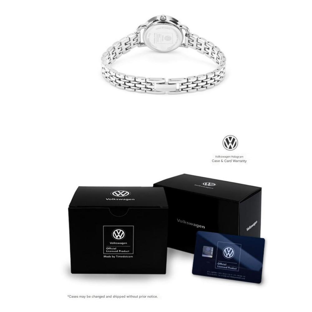 Ensemble Montre Métal Pierre de Diamant Volkswagen + Bracelet