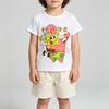 Cute SpongeBobs Anime Toddler Streetwear Brand Fit Men Women Tee Adults Children Boy Gril Top Kids Parent Child Cotton Tshirt