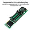2-CH 18650 21700 Battery Capacity Tester MAh MWh Digital Internal Resistance Meter with 1A Charge Discharge Function Fan Cooling