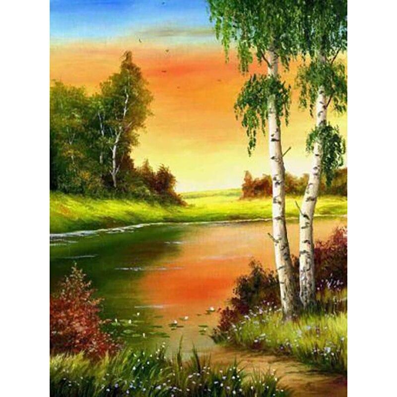 

5D DIY Алмазная картина Набор Грейт-Фолс Персонажи Алмазная вышивка Стразы Украшения для дома Round 30x40cm