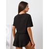 European and American Cross-border Spring/summer New Women's Top + Shorts Two-piece Set