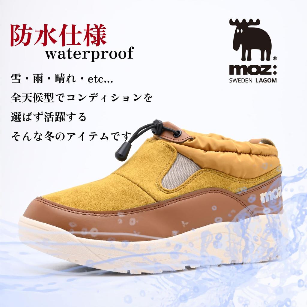 moz U 5687 LLL Moc Snow Boots for Fall and Cold Fleece Quicklace Brown, (5687, BRO, LLL) - Low-Cut Winter, Waterproof, Water-Repellent, Weather,