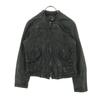 MACPHEE Long Sleeve Leather Single Riders Jacket 38 Black Sheep Leather Women Used