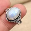 Beauteous Rainbow Moonstone Gemstone Handmade 925 Solid Sterling Silver Jewelry Ring For Her