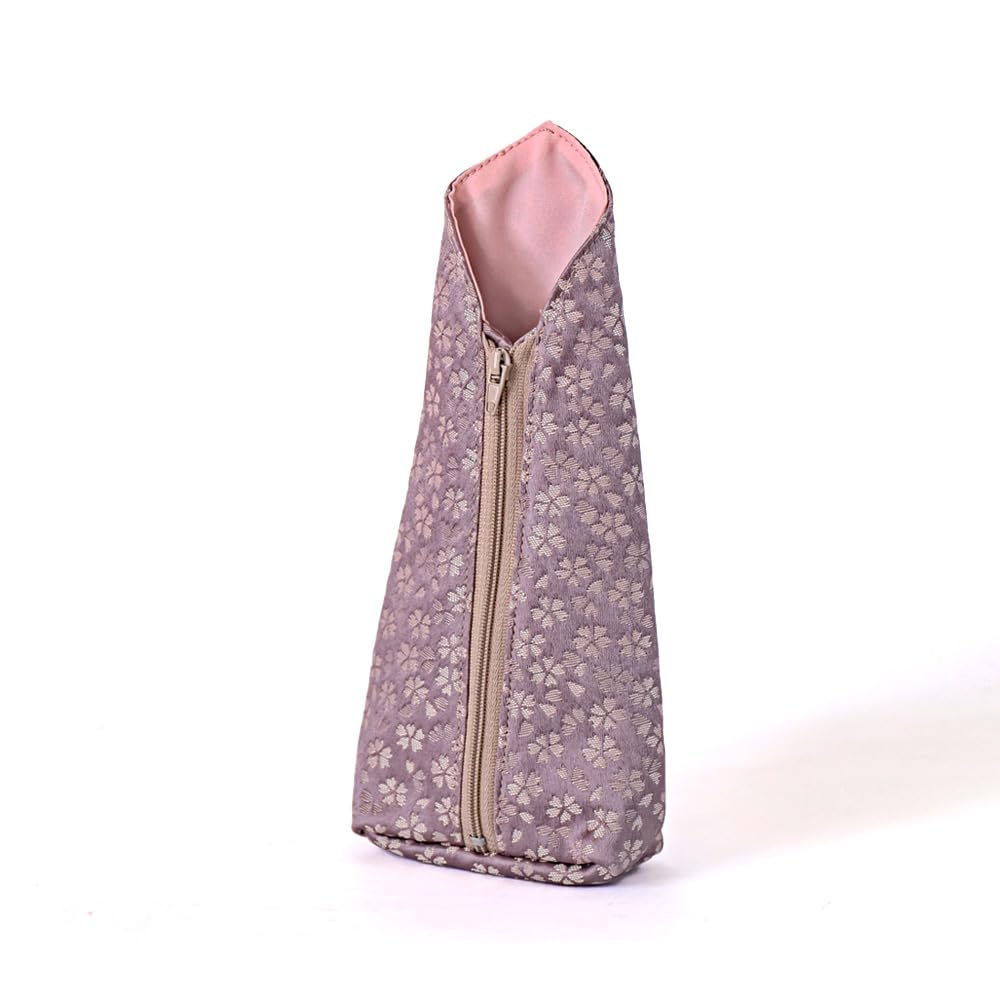 Portable lotus-shaped memorial tablet case (weather pattern) (light purple, small size)