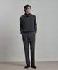 WORK ON BODY OFF Ruga Semi-Overfit Half Zip-Up Knit [Charcoal]