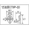 TRUSCO Wall Hook Stainless Steel #0 1 piece TIP-0