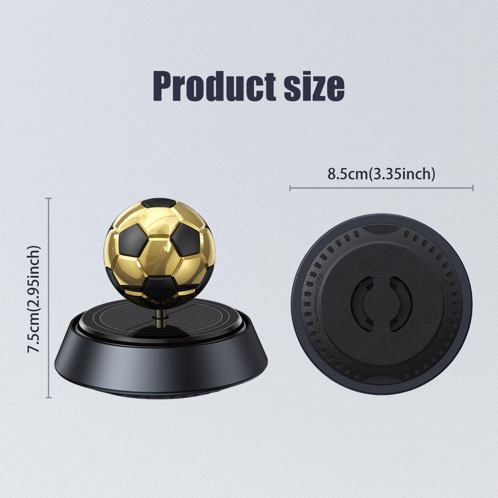 Solar rotating football car air fresheners decorations soccer diffuser perfume accessories energy power aroma ornament fragrance
