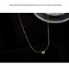 2023 Exquisite Four-Claw Zircon Stone Sterling Silver Necklace – Light Luxury Niche Clavicle Chain Trend