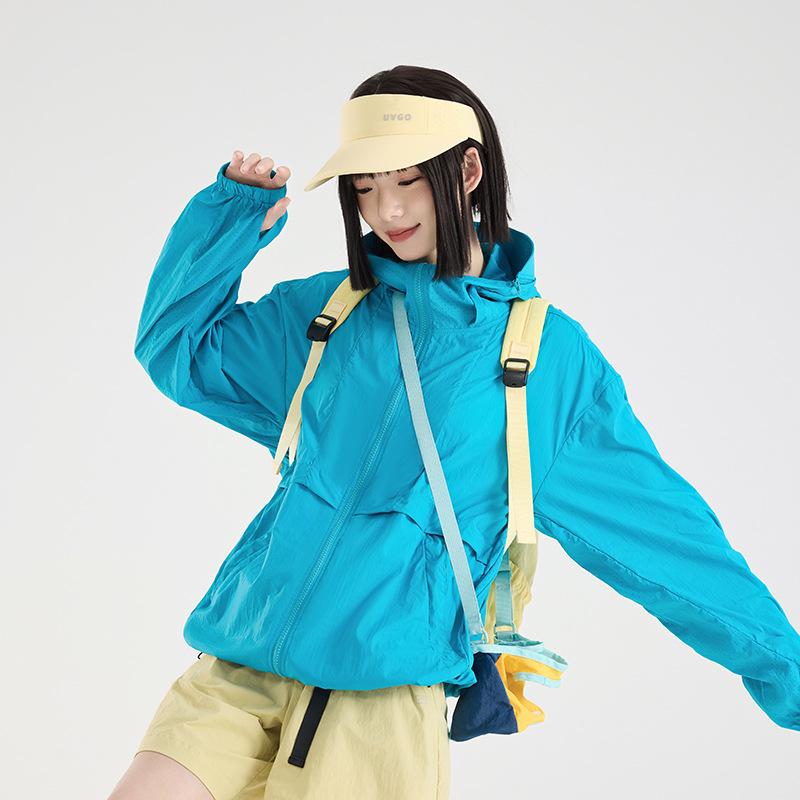 Mountain Sunscreen Clothing for Women, Small UV Protection, Light and Thin Loose and Breathable Men's Sunscreen Clothing Can Store Skin Clothing