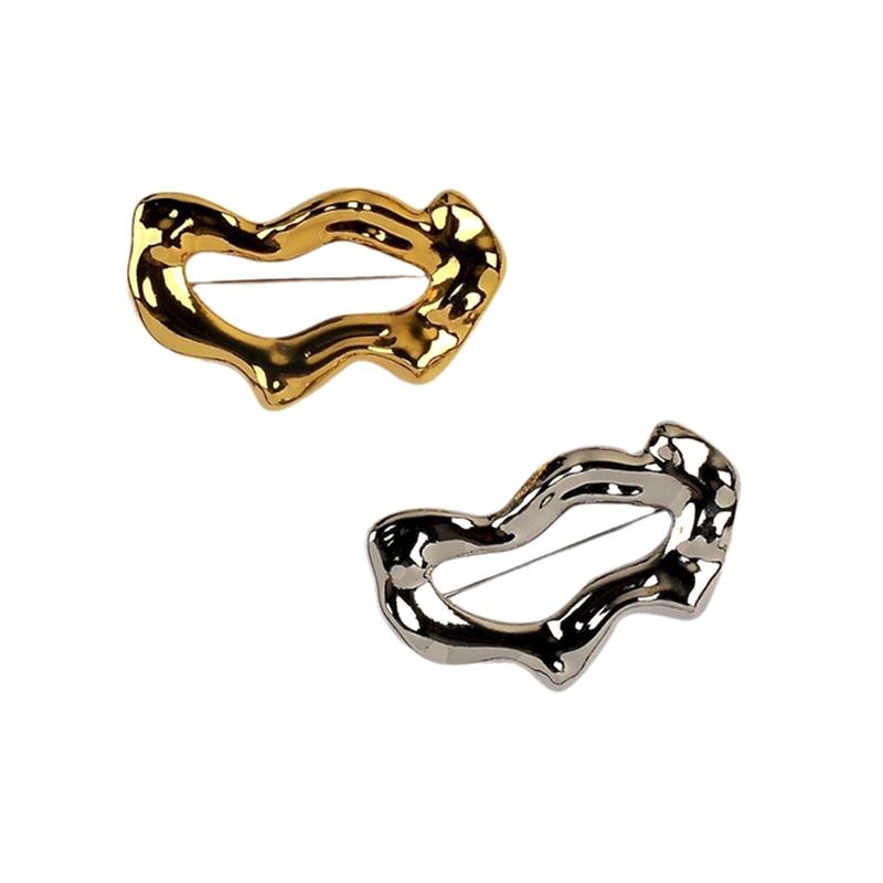 Geometrische Brosche aus Metall, einfache Kragenschnallen, Anti-Exposition, multifunktionale Broschen, Anstecknadeln, Zubehör für Kleidungsornamente für Erwachsene