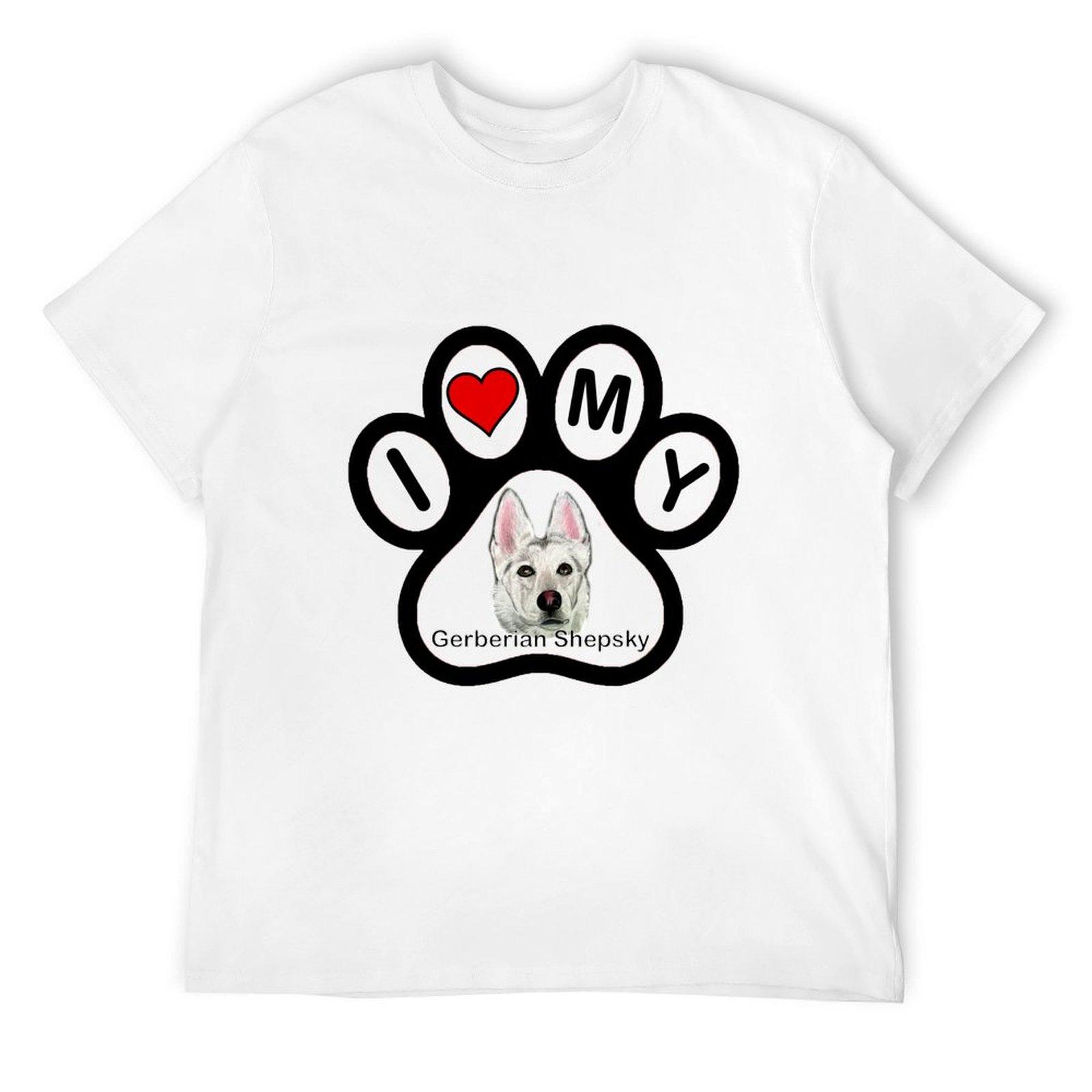 Я люблю свою герберскую овчарку! Футболка каваи одежда летний топ винтажная одежда Мужская футболка S