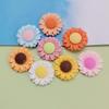 25mm Cute Sunflower Resin Mini Flat Back Scrapbook Kawaii DIY Embellishments Accessories Decor